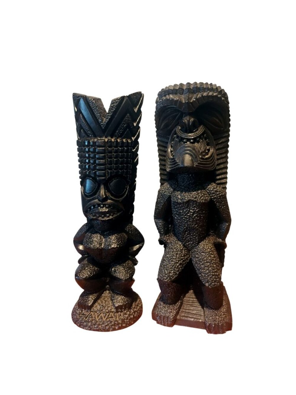 Coco Joe's Lava Tiki Figurine Lot Bookends Kanaloa #291 & Hawaiian God #110